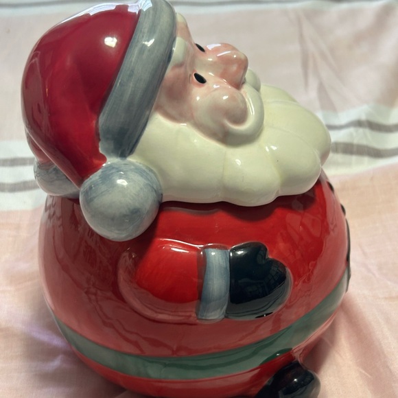 Vintage Gibson Jolly Santa Ceramic Cookie Jar New Without Box - Picture 2 of 9